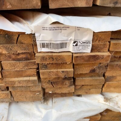 PACK OF 140X35 PINE (PACK IS WEATHERED AND MAY CONTAIN MOULD) SOLD AS IS