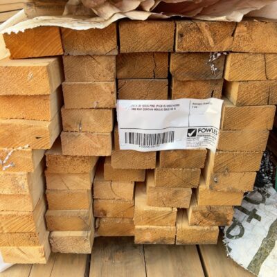 PACK OF 90X45 PINE (PACK IS WEATHERED AND MAY CONTAIN MOULD) SOLD AS IS