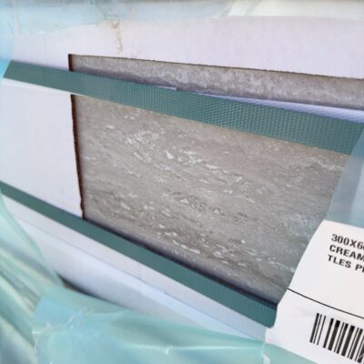 300X600X10MM PORCERLAIN TRAVERTINO CREAM ITALIAN MADE TILES (40 BOXES OF 6 TLES PER PALLET