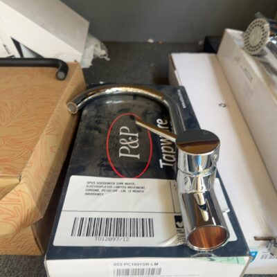 OPUS GOOSENECK SINK MIXER, ELECTROPLATED LIMITED MOVEMENT, CHROME, PC1001SB-LM, 12 MONTH WARRANTY