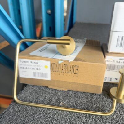TOWEL RING BRUSHED GOLD, 8113A-BG, 12 MONTH WARRANTY