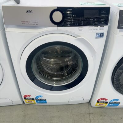 AEG 8kg 6000 SERIES FRONT LOAD WASHING MACHINE WITH PROSENSE TECHNOLOGY, 1400 SPIN SPEED, 10 WASH PROGRAMS, STEAM REFRESH OPTION, WOOLMARK BLUE CERTIFICATION, ULTRA QUICK PROGRAM, AQUA CONTROL SYSTEM, MODEL LF6ES8431A **3 YEAR MANUFACTURER WARRANTY** AEG 8kg 6000 SERIES FRONT LOAD WASHING MACHINE WITH PROSENSE TECHNOLOGY, 1400 SPIN SPEED, 10 WASH PROGRAMS, STEAM REFRESH OPTION, WOOLMARK BLUE CERTIFICATION, ULTRA QUICK PROGRAM, AQUA CONTROL SYSTEM, MODEL LF6ES8431A **3 YEAR MANUFACTURER WARRANTY**