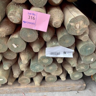 100-125MM TREATED PINE POINTED POLES-50/1.8