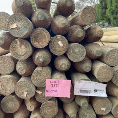 100-125MM TREATED PINE POINTED POLES-50/1.8