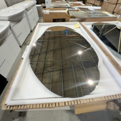 AULIC EVANSTON 1300MM LED MIRROR, WITH MATTE WHITE ACRYLIC EDGE, 1300MM  X 763MM RRP$1389 LMEST-1300-MW