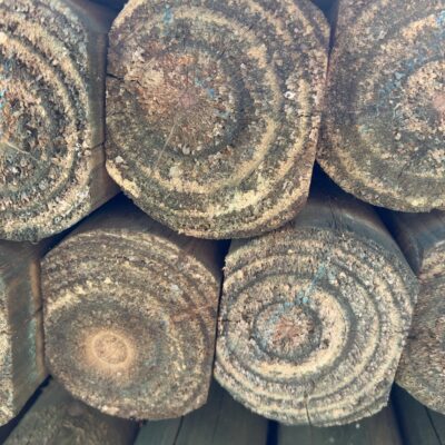 100MM TREATED PINE POLES TWIN EDGE SLABS 32/2.4