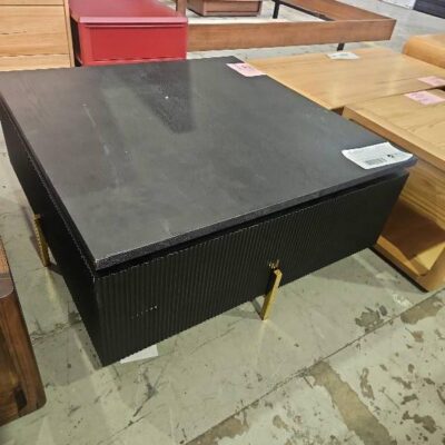 SAMPLE - EMMA COFFEE TABLE BLACK & GOLD, 1000MM, SOLD AS IS