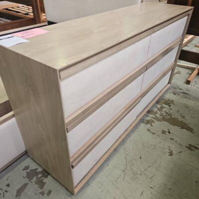 EX DISPLAY NAOMI WHITE WASH IVORY DRESSER TABLE, SOLD AS IS