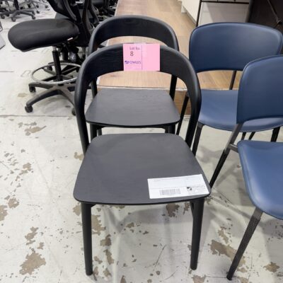 EX DISPLAY TEMPO BLACK OAK DINING CHAIR, SOLD AS IS