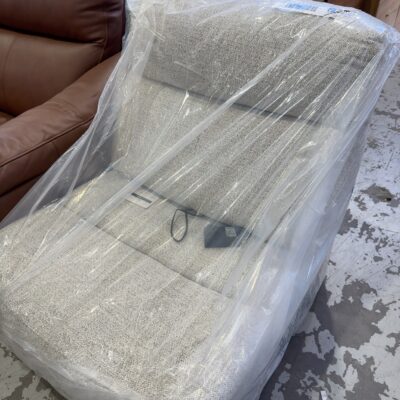 SAMPLE FURNITURE - OSHA POWER RECLINER SECTION OF COUCH - PART ONLY,  COOKIE FABRIC SOLD AS IS