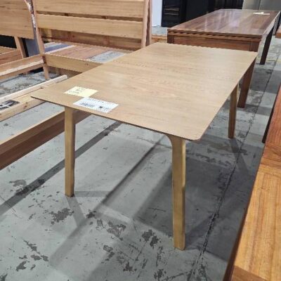 EX DISPLAY PORTMAN ASH TIMBER NATURAL, EXTENSION DINING TABLE 1500MM TO 1900MM SOLD AS IS