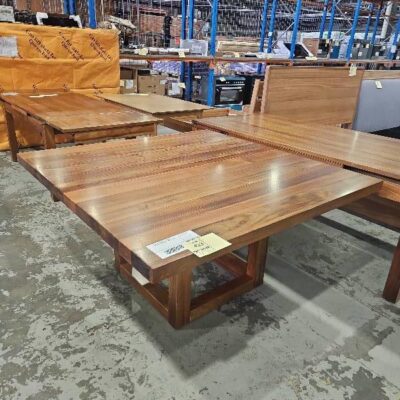 EX DISPLAY ATLAS SQUARE 1500MM BLACKWOOD TIMBER DINING TABLE SOLD AS IS