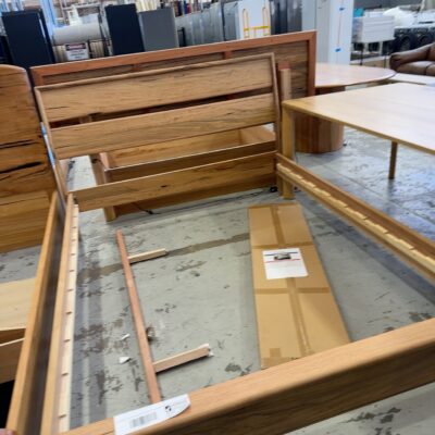 SAMPLE FURNITURE - HIDE QUEEN BEDFRAME, SOLD AS IS