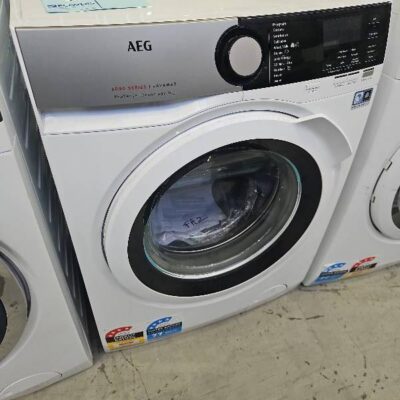 AEG 8kg 6000 SERIES FRONT LOAD WASHING MACHINE WITH PROSENSE TECHNOLOGY, 1400 SPIN SPEED, 10 WASH PROGRAMS, STEAM REFRESH OPTION, WOOLMARK BLUE CERTIFICATION, ULTRA QUICK PROGRAM, AQUA CONTROL SYSTEM, MODEL LF6ES8431A **3 YEAR MANUFACTURER WARRANTY**