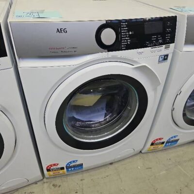 AEG 8kg 6000 SERIES FRONT LOAD WASHING MACHINE WITH PROSENSE TECHNOLOGY, 1400 SPIN SPEED, 10 WASH PROGRAMS, STEAM REFRESH OPTION, WOOLMARK BLUE CERTIFICATION, ULTRA QUICK PROGRAM, AQUA CONTROL SYSTEM, MODEL LF6ES8431A **3 YEAR MANUFACTURER WARRANTY** AEG 8kg 6000 SERIES FRONT LOAD WASHING MACHINE WITH PROSENSE TECHNOLOGY, 1400 SPIN SPEED, 10 WASH PROGRAMS, STEAM REFRESH OPTION, WOOLMARK BLUE CERTIFICATION, ULTRA QUICK PROGRAM, AQUA CONTROL SYSTEM, MODEL LF6ES8431A **3 YEAR MANUFACTURER WARRANTY**