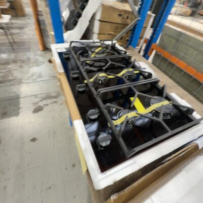 WESTINGHOUSE WHG959BD 900MM GAS COOKTOP, GAS ON BLACK GLASS, 5 BURNER WITH WOK, WITH 12 MONTH WARRANTY