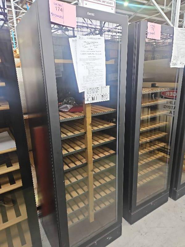 VINTEC PREMIUM 126 BOTTLE WINE CABINET WITH TELESCOPIC SHELVES, VWM198PBA-R, MULTI TEMP WITH LED DISPLAY, EXTRA WIDE CRADLES, DOUBLE GLAZE ANTI UV GLASS, HUMIDITY RECYCLING, WINTER FUNCTION, WITH 12 MONTH WARRANTY RRP$5790 VINTEC PREMIUM 126 BOTTLE WINE CABINET WITH TELESCOPIC SHELVES, VWM198PBA-R, MULTI TEMP WITH LED DISPLAY, EXTRA WIDE CRADLES, DOUBLE GLAZE ANTI UV GLASS, HUMIDITY RECYCLING, WINTER FUNCTION, WITH 12 MONTH WARRANTY RRP$5790