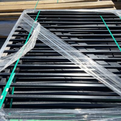 PALLET OF BLACK METAL FENCING PANELS