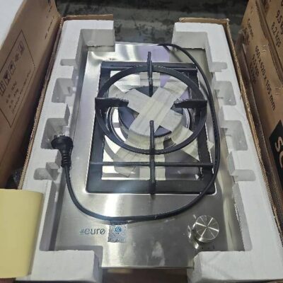 EX DISPLAY EURO DOMINO 30CM GAS WOK COOKTOP EMJG30WSX WITH 3 MONTH WARRANTY *DENT ON REAR RIGHT HAND CORNER*