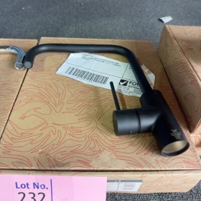 PHOENIX VIVID MATTE BLACK KITCHEN SINK MIXER, 220MM SQUARELINE, T2111, 12 MONTH WARRANTY