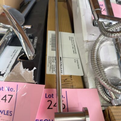 SINGLE TOWEL RAIL 600MM BRUSHED NIKEL, 35MM BACKPLATE, 96101-60BN, 12 MONTH WARRANTY