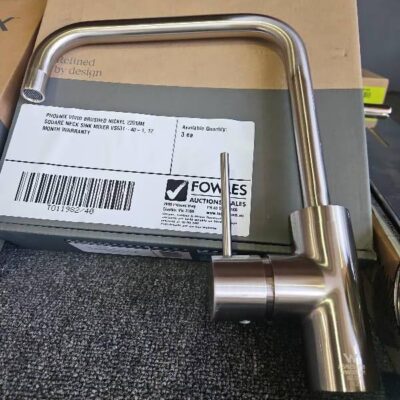 PHOENIX VIVID BRUSHED NICKEL 220MM SQUARE NECK SINK MIXER VS631-40-1, 12 MONTH WARRANTY