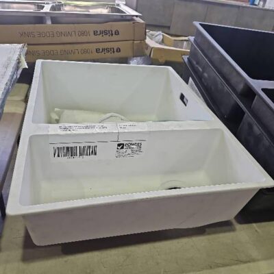 NEW FRANKE POLAR WHITE DOUBLE BOWL UNDERMOUNT KITCHEN SINK SID160PW WITH FRANKE WASTES