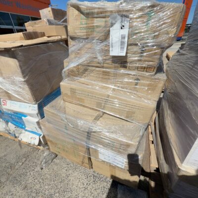 PALLET OF ASSORTED BATHROOM VANITY BASES & MIRRORS ONLY SOLD AS IS
