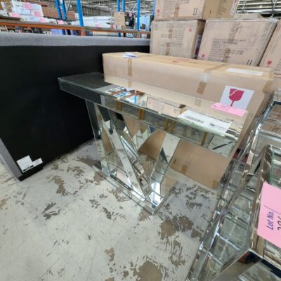 NEW MIRROR CONSOLE/HALL TABLE CROSS LEGS, 1200MM X 355MM, AU1150