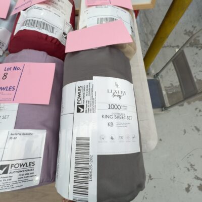 NEW KING SIZE 1000TC SHEET SET - COTTON/POLYESTER, CHARCOAL