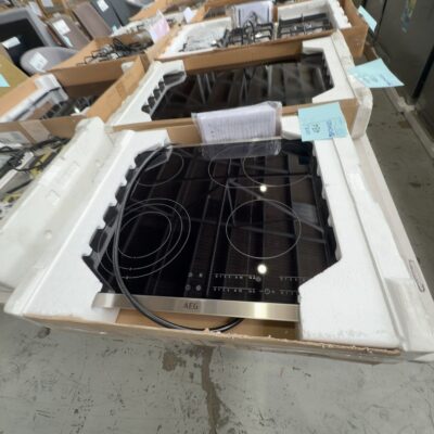 NEW AEG HK654070XB 600MM CERAMIC COOKTOP, 4 ZONE, TOUCH CONTROL S/STEEL TRIM RRP$1099 SOLD AS IS NO WARRANTY