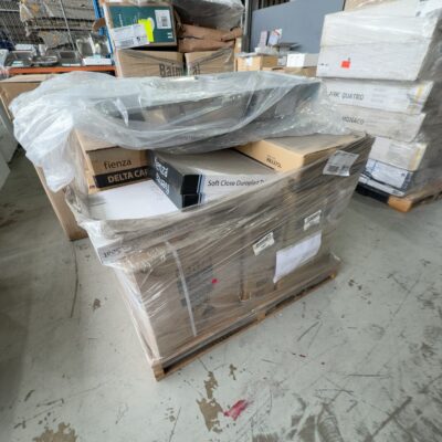 PALLET OF ASSORTED FIENZA TOILET SUITES, FIENZA VANITY BOWLS, SOLD AS IS NO WARRANTY