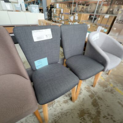SAMPLE COMMERCIAL FURNITURE - DARK GREY UPHOLSTERED DINING CHAIR SOLD AS IS SAMPLE COMMERCIAL FURNITURE - DARK GREY UPHOLSTERED DINING CHAIR SOLD AS IS