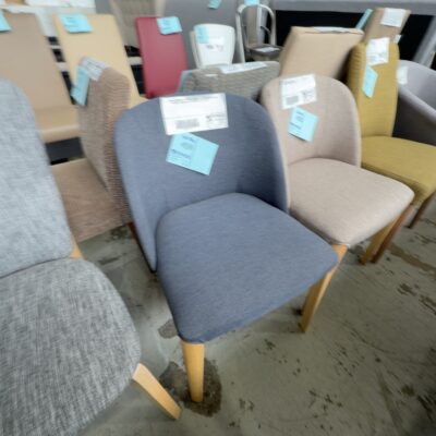 SAMPLE COMMERCIAL FURNITURE - BLUE UPHOLSTERED DINING CHAIR SOLD AS IS SAMPLE COMMERCIAL FURNITURE - BLUE UPHOLSTERED DINING CHAIR SOLD AS IS