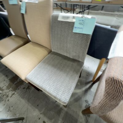 SAMPLE COMMERCIAL FURNITURE - GREY UPHOLSTERED DINING CHAIR SOLD AS IS SAMPLE COMMERCIAL FURNITURE - GREY UPHOLSTERED DINING CHAIR SOLD AS IS