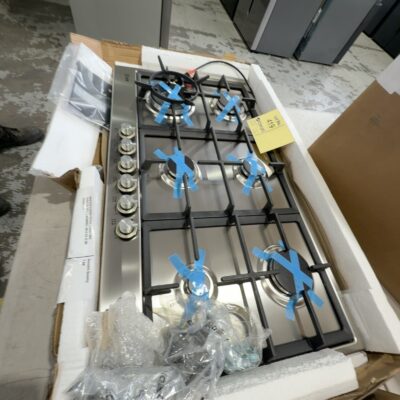 NEW ILVE ILGP96X 900MM S/STEEL GAS COOKTOP WITH 5 BURNERS, SOLD AS IS NO WARRANTY