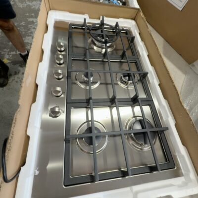 NEW ILVE HCL90SCK 900MM PRO LINE S/STEEL GAS COOKTOP WITH 5 BURNERS, SOLD AS IS NO WARRANTY