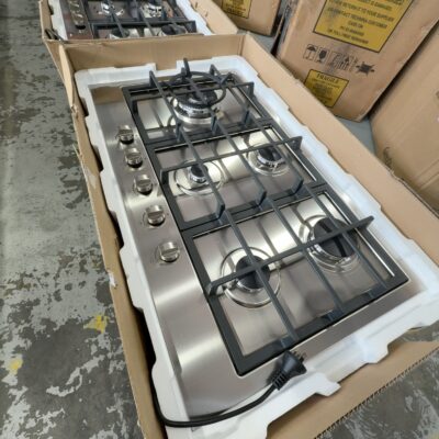 NEW ILVE HCL90SCK 900MM PRO LINE S/STEEL GAS COOKTOP WITH 5 BURNERS, SOLD AS IS NO WARRANTY