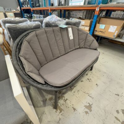 SAMPLE FURNITURE - OUTDOOR VASTO 2 SEATER COUCH WITH CUSHION RRP$520