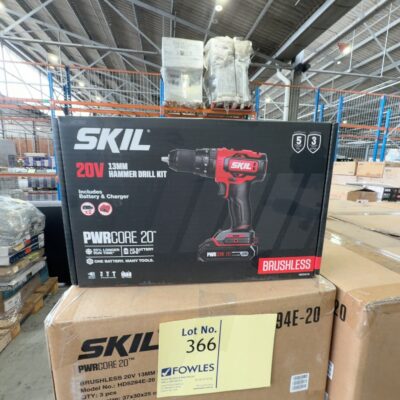 NEW SKIL HD5294E-20 20V 13MM BRUSHLESS HAMMER DRILL KIT - INCLUDES 2 X 2.5AH BATTERY & CHARGER, RRP$199