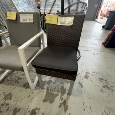 SAMPLE FURNITURE - OUTDOOR SINGLE DINING CHAIR, RATTAN WITH CUSHION RRP$220