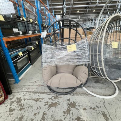 SAMPLE FURNITURE - OUTDOOR GREY FOLDABLE HANGING EGG CHAIR RRP$650 SAMPLE FURNITURE - OUTDOOR GREY FOLDABLE HANGING EGG CHAIR RRP$650