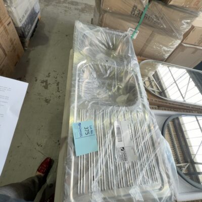 NEW DOUBLE BOWL SINK WITH DRAINER