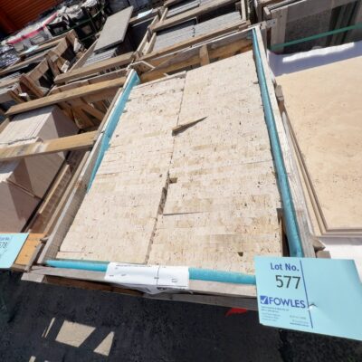 PALLET OF TUSCAN TRAVERTINE, RAW & UNFILLED 600X 300 X 20MM, APPROX 90PCS #10