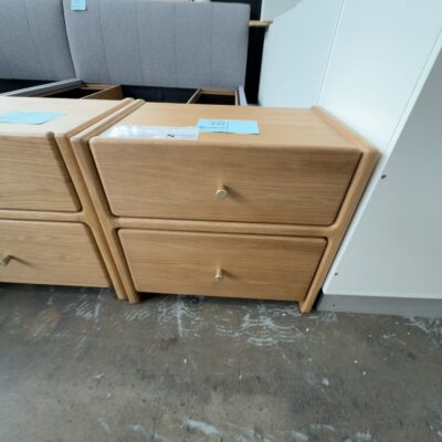EX DISPLAY ALICE AMERICAN OAK BEDSIDE TABLE, SOLD AS IS