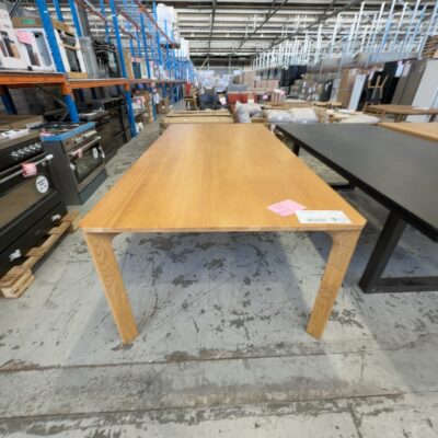 EX DISPLAY AKSEL AMERICAN OAK 2400MM DINING TABLE, SOLD AS IS