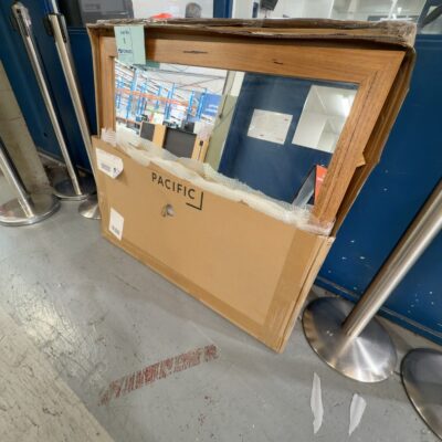 EX DISPLAY MANHATTAN MIRROR ALPINE OAK FRAME, SOLD AS IS EX DISPLAY MANHATTAN MIRROR ALPINE OAK FRAME, SOLD AS IS