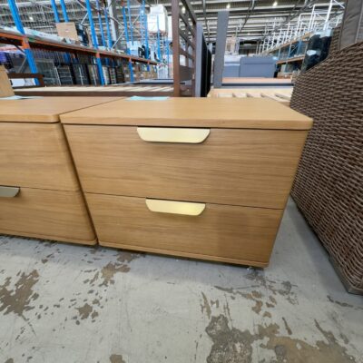 EX DISPLAY NOOSA BEDSIDE TABLE, AMERICAN OAK, SOLD AS IS