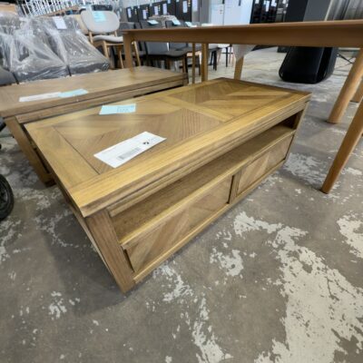NEW FLINDERS MESSMATE TIMBER COFFEE TABLE, SMOKE STAIN