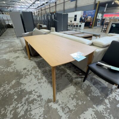 SAMPLE - ERIN DINING TABLE 1800MM, OAK NATURAL, SOLD AS IS SAMPLE - ERIN DINING TABLE 1800MM, OAK NATURAL, SOLD AS IS